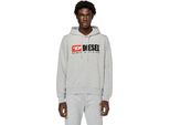 Diesel Ginn Felpa Con Cappuccio Grigio S Uomo Grigio S
