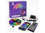 Striscia Led 5 Metri - Impermeabile IP65 - Rgb - Con Telecomando E App Per Telefono - Striscia Led Impermeabile - Dimmerabile - Illuminazione Esterna - Timer E Modalità Musica - Luci Led - Smart Home
