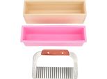 Set Di Taglio Per Sapone In Legno, Incluso Stampo In Silicone E Taglierina A Onda, Per Saponi Fai Da Te, Ideale Per I Principianti