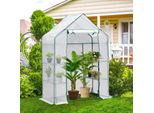 Aopunly Serra In Foglio Serra Per Pomodori 143X73X195 Cm Serra, Bianco