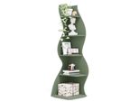 Scaffale Angolare Tribesigns, 178 Cm, Scaffale Portaoggetti, Libreria, Supporto Per Piante, 5 Livelli, Per Casa, Ufficio, Soggiorno, Camera Da Letto, Balcone, Verde Chiaro