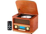 Cyberlux Radio Nostalgica In Legno Sistema Musicale Retrò Lettore Cd MP3 Usb Radio Nostalgica