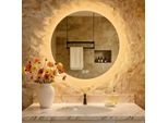 S'afielina Specchio Da Bagno A Led Specchio Rotondo Da Parete Con Interruttore A Sfioramento, 3 Luci 3000/4000/6500K 60 Cm