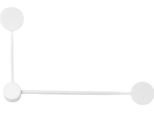 Lampada Da Parete Eclipsia Bianca - 325X520X64Mm 2Xgx53 - Applique In Metallo Due Bracci - Braccio Lungo A Destra