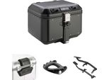 Kit Bauletto Monokey Givi DLM46 Trekker Dolomiti Black Line 46L Con Portapacchi