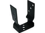 Supporto Per Pali Con Scanalatura Per Pali 10 X 10 Cm Nero - Per Pezzo