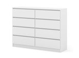 Cassettiera Maja S8 140 Cm Bianco Opaco Credenza Alta