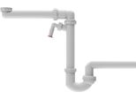 Hutterer & Lechner HL126/40 Sifone Salvaspazio Dn40X6/4 Pollici Con Sfera E Attacco Wg.
