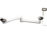 Hutterer & Lechner HL25U-6/4 Raccordo Di Scarico DN40 W. Sfiato 6/4 In. E Troppopieno Per Lavelli Doppi Invertiti