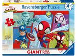 Puzzle Per Bambini Ravensburger 12004216 - Spidey In Azione! - Puzzle Da Pavimento Con 60 Pezzi Grandi, Per I Piccoli Fan Dell'uomo Ragno A Partire Dai 4 Anni