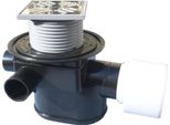 Scarico A Pavimento Hutterer & Lechner HL70 DN75/110 Orizzontale Con Canale Rstausi E 3 Ingressi DN40/50