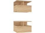 Syfax™ Comodini Pensili 2Pz Rovere Sonoma 40X31X27Cm Legno Multistrato