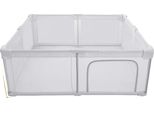Parco Giochi, Struttura In Metallo, Design Portatile, Grigio 150-180-70Cm