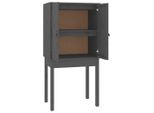 Syfax™ Credenza Grigia 60X40X120 Cm In Legno Massello Di Pino