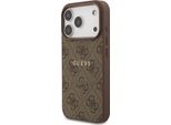Custodia Per Iphone 17 Pro, Guess Hardcase 4G Ring Classic Logo Con Magsafe, Marrone