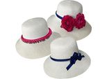 Habarri | Kit Artigianale - Cappello Di Paglia Fai Da Te - In Paglia Intrecciata - Per Adulti - Per Bambini - Color Crema