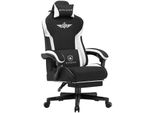 Sedia Da Gioco Gtplayer, Sedia Da Gioco Ergonomica In Tessuto Con Supporto Lombare, Sedia Per Pc Con Schienale Allargato, Capacità Di Carico Fino A 150 Kg, Blk