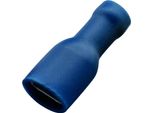 Haupa FlachsteckhüLse Blau Vollisoliert 1,5-2,5/6,3X0,8 Pvc