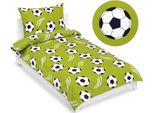 Biancheria Da Letto In Cotone Junior - Verde, Nero, Bianco - 140X200, 70X90
