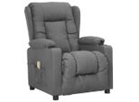 Syfax™ Poltrona Alzapersona Massaggiante Grigio Chiaro Tessuto