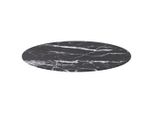 Syfax™ Piano Per Tavolo Nero Ø30X0,8 Cm Vetro Temperato Design Marmo