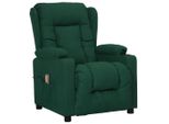 Syfax™ Poltrona Alzapersona Massaggiante Verde Scuro Tessuto