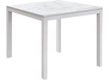 Milanihome.It - Tavolo Da Pranzo Allungabile Di Design Moderno Industrial Cm 90 X 90/180 X 77 Hdi Coloremarmo