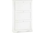 Milanihome.It - Scarpiera 79X30X130 Bianca Per Interno Ingresso Arte Povera Massello Colore: Biancodi Colorebianco