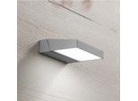 Giro - Applique Led Da Parete 14W 3000K, Orientabile 340°, 1120 Lm, IP54, 15X5X16Cm, Grigio Chiaro - Perenz
