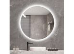 Specchio Da Bagno Rotondo A Led Ø70 Cm - Dimmerabile, Antiappannamento, 3 Temperature Di Colore, Montaggio A Parete, Smart Touch