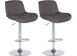 Set Di 2 Sgabelli Da Bar - Sgabello - Regolabile In Altezza E Girevole A 360°