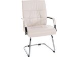 Sedia Per Visitatori - Sedia Per Ospiti - Design Confortevole E Seduta Ergonomica | Colore: Crema