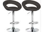 Set Di 2 Sgabelli Da Bar - Sgabello - Rivestimento In Tessuto, Regolabile Per Un Comfort Ottimale
