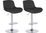 Set Di 2 Sgabelli Da Bar Moderni - Sgabelli Regolabili, Ottimo Comfort Di Seduta, Look Cromato