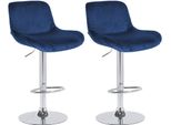 Set Di 2 Sgabelli Da Bar Moderni - Sgabelli Da Cucina - Base Regolabile