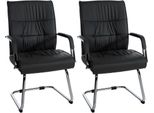Set Di 2 Sedie Per Visitatori - Sedie Per Ospiti - Comfort Ergonomico | Colore: Nero