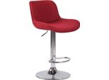 Elegante Sgabello Da Bar - Sgabello Alto - Altezza Regolabile, Tessuto Di Facile Manutenzione | Colore: Rosso | Colore Base: Cromo