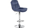 Sgabello Da Bar In Velluto - Sgabello Dal Design Moderno - Regolabile In Altezza E Girevole A 360°