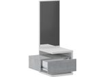 Dmora Mobile Da Ingresso Tesero 43X32X90H Cm Bianco, Specchio Incluso Un Cassetto