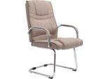 Sedia A Dondolo Moderna Ed Ergonomica - Sedia Per Visitatori - Sicurezza Fino A 180 Kg | Colore: Taupe