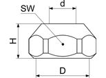 Js Quetschverschraubung, Ohne Laengenausgl.,Dn10,1/2"X10Mm,Chr."