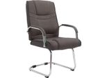 Sedia A Dondolo Ergonomica Moderna - Sedia Per Visitatori - Sicurezza Fino A 180 Kg | Colore: Grigio Scuro