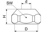 Js Quetschverschraubung, Ohne Laengenausgleich,Dn8,1/2"X8Mm,Chr"
