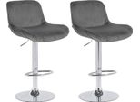 Set Di 2 Sgabelli Da Bar Moderni - Stylish High Comfort - Struttura Cromata Girevole