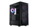 Case Per Pc Gaming Preyon Nest Quarry – Midi Tower E-ATX Con 4 Ventole Argb Pwm Da 120 Mm – Design Silenzioso, Vetro Temperato, USB-C, Filtro Antipolvere, Nero