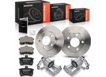 Frankberg 2X Pinze Freno + 2X Dischi Freno + 4X Pastiglie Freno Posteriori Per Audi A4 Avant 8D2 8D5 B5