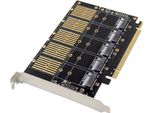 Inline® Scheda Di Interfaccia, Da Pcie X16 A 5× M.2 Key B Sata, Incl. Profilo