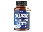 Collagene E Acido Ialuronico Con Biotina Per Capelli, Pelle,Unghie E Articolazioni. 240 Compresse 2000 Mg Con Zinco, Coq10 E Vit. C + E. Italy