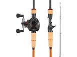 Set Canna Da Pesca E Mulinello Succebuy (Baitcasting), Canna In Fibra Di Carbonio Da 2 M (IM7), Set Da Pesca Per Spigole Con 6+1 Cuscinetti A Sfera, Rapporto Di Trasmissione 7,0:1 E Impugnatura In Sughero, Per Destrimani