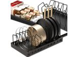 Edibazzar | Organizer Estraibile Per Pentole, Padelle, Coperchi E Griglie